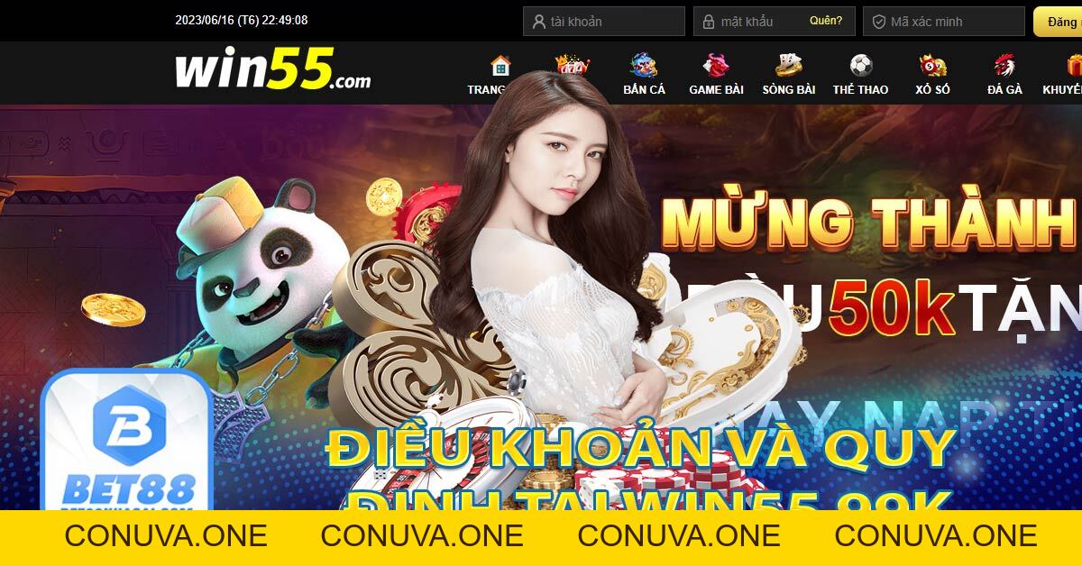 Win55 nhận 55k ✅ Khám phá thế giới cá cược nhà cái 55Win55